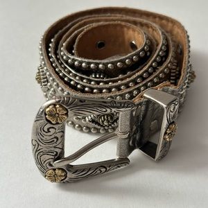 Sand Castle Sliver Studded Belt Women’s S/L Small to large